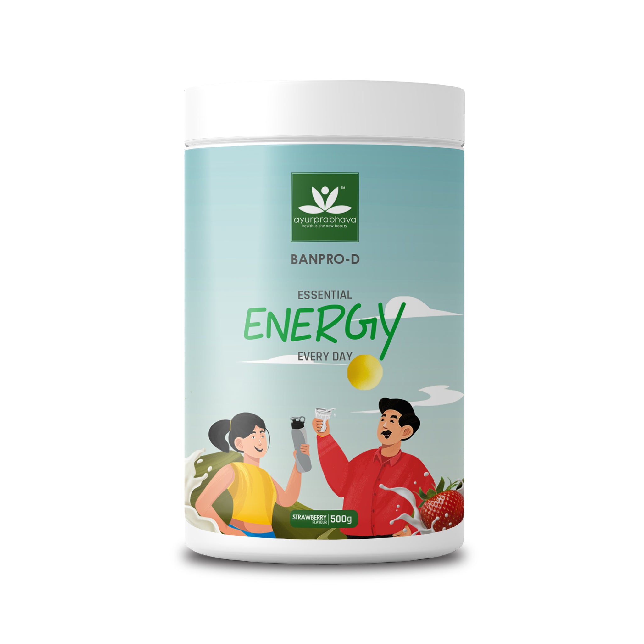 Banpro-D - 500g - Ayurvedic energy supplement | Strawberry Flavor