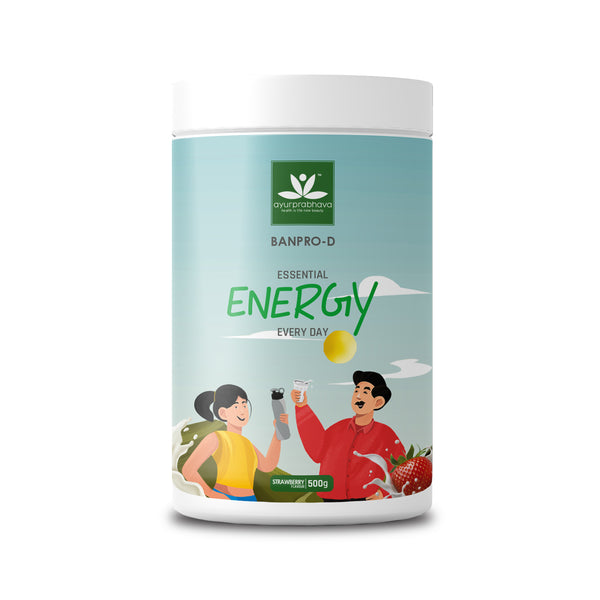 Banpro-D - 500g - Ayurvedic energy supplement | Strawberry Flavor