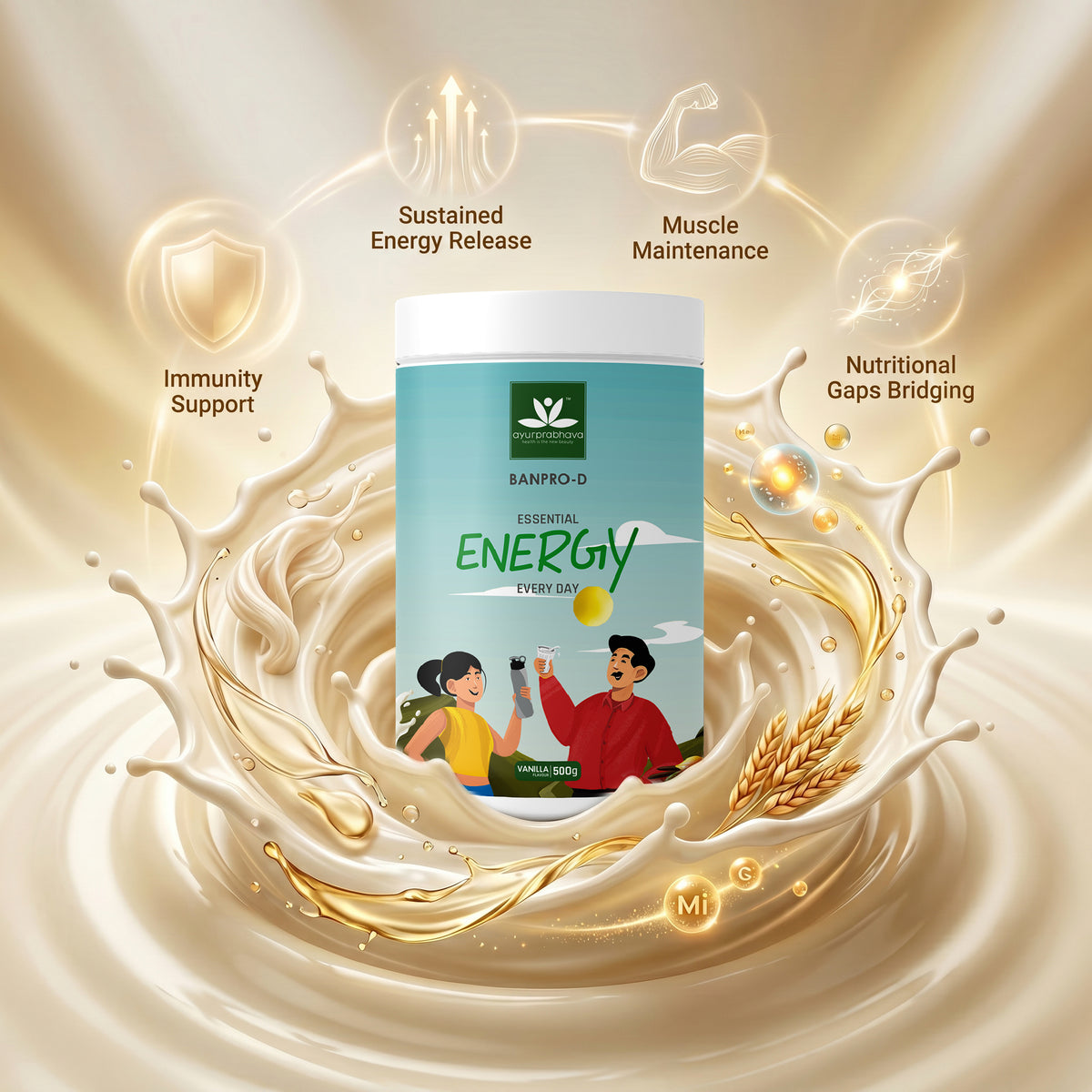 Banpro-D - 500g - Ayurvedic energy supplement | Vanilla Flavour