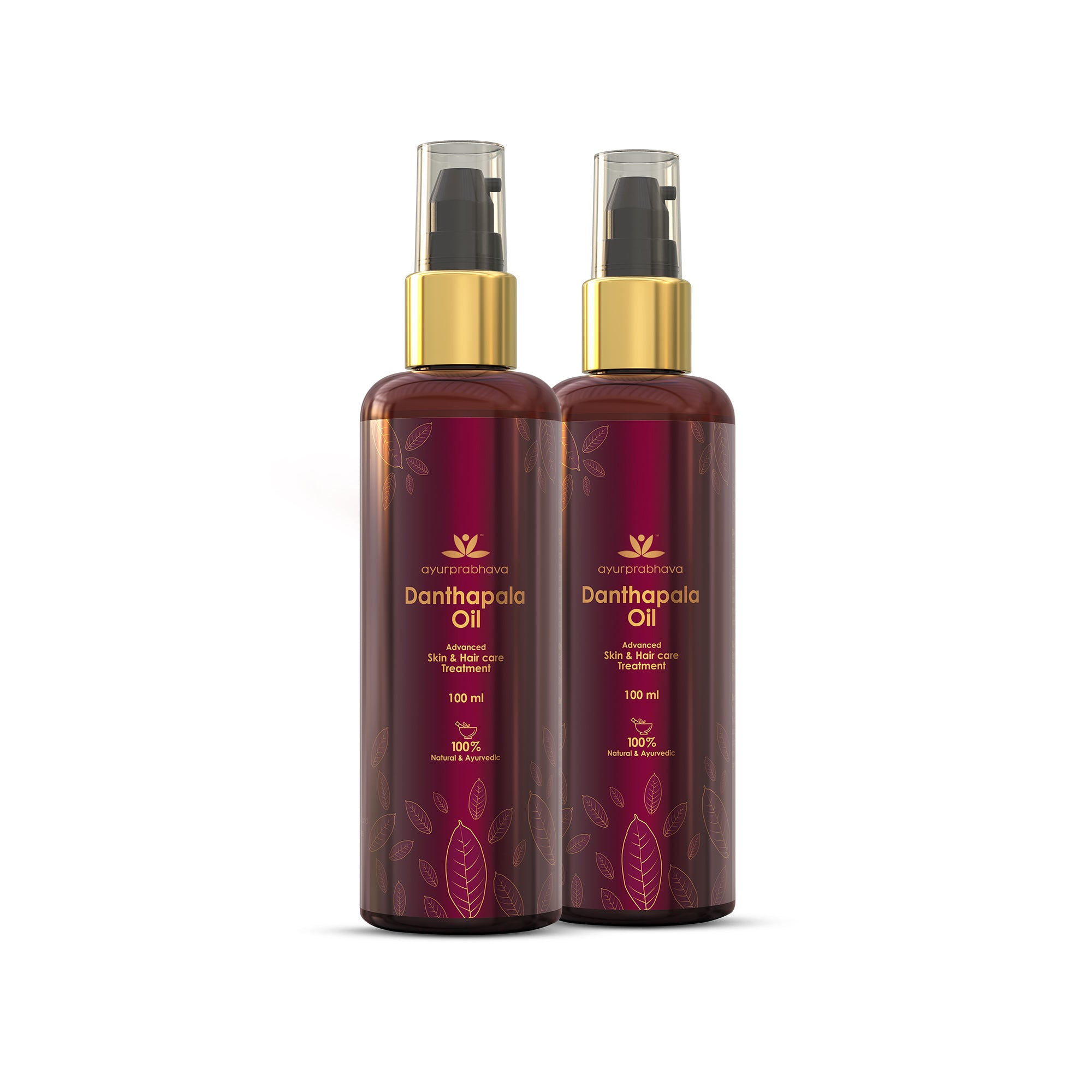 Ayurprabhava - 100ml - x2 Danthapala oil for dandruff and skin care