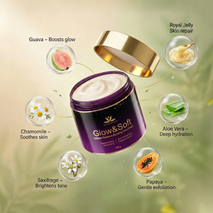 Ayurprabhava - Glow and Soft Face cream - 100g - For radiant and glowing skin