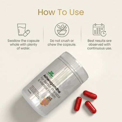 Ayurprabhava Ashwagandha - 60 capsules- Ayurvedic Medicine for Stress, Mental Health Boost, and Healthy Sleep