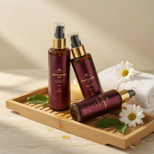 Ayurprabhava - 100ml - x3 Danthapala oil for dandruff and skin care