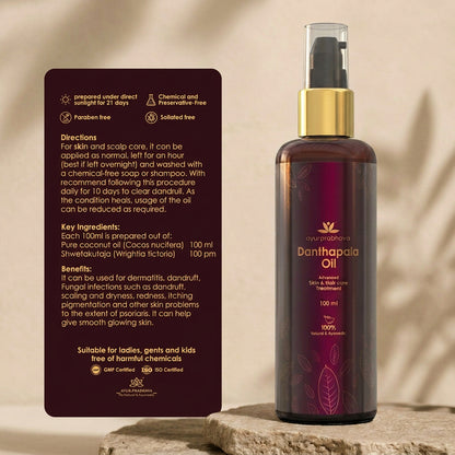 Ayurprabhava - 100ml - Danthapala oil for dandruff and skin care