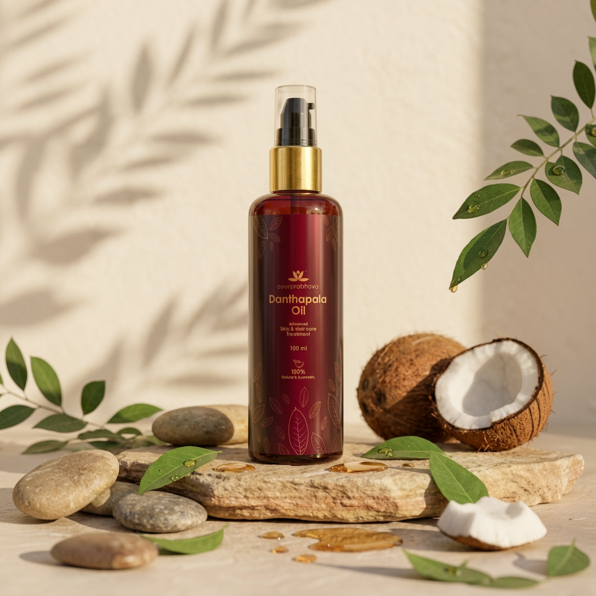 Ayurprabhava - 100ml - Danthapala oil for dandruff and skin care