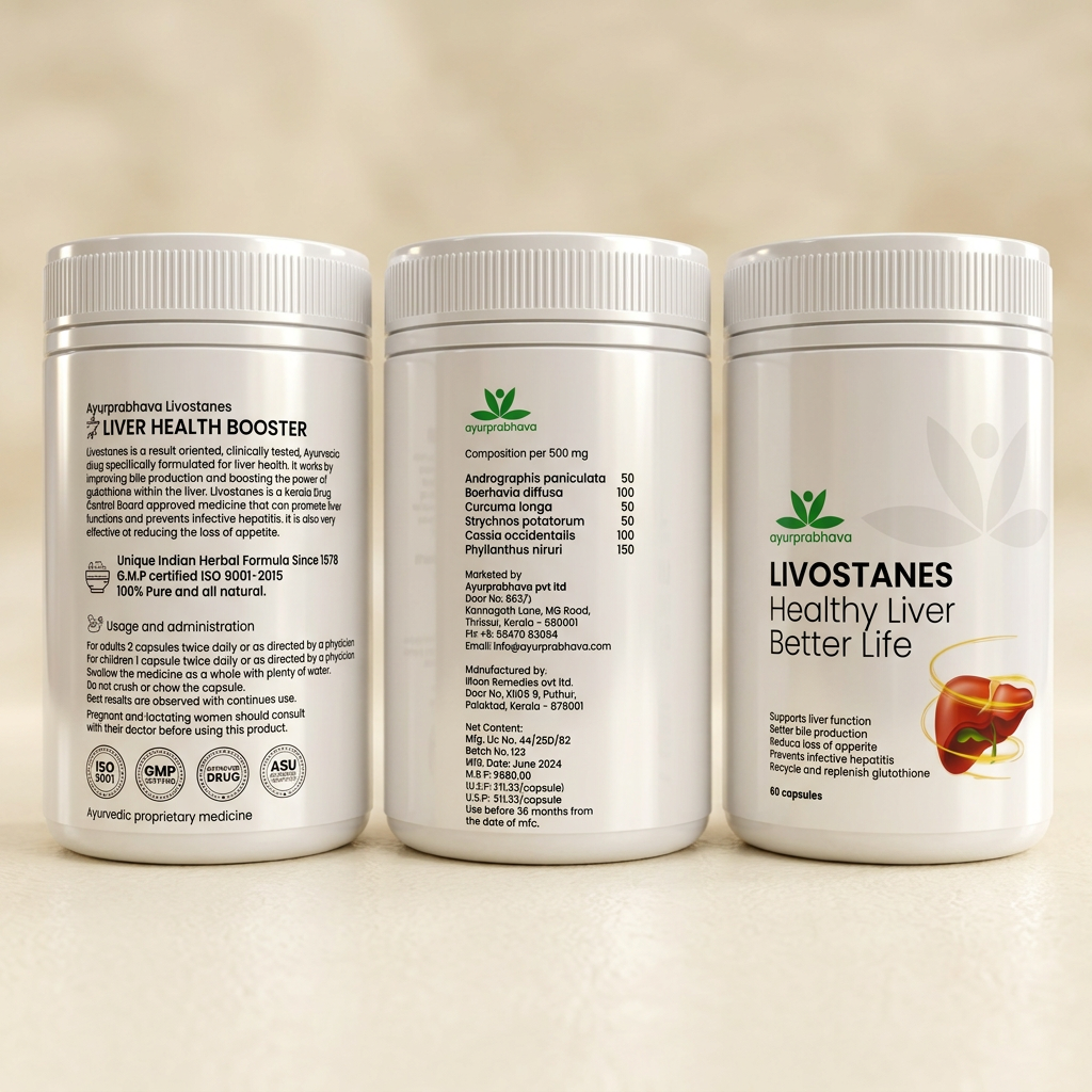 Livostanes - 60 capsules- Ayurvedic Medicine for Better Liver Health