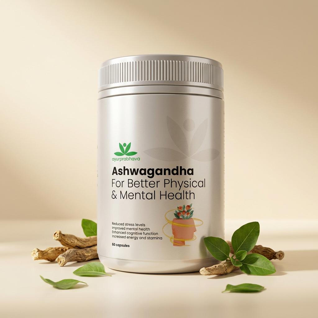 Ayurprabhava Ashwagandha - 60 capsules- Ayurvedic Medicine for Stress, Mental Health Boost, and Healthy Sleep