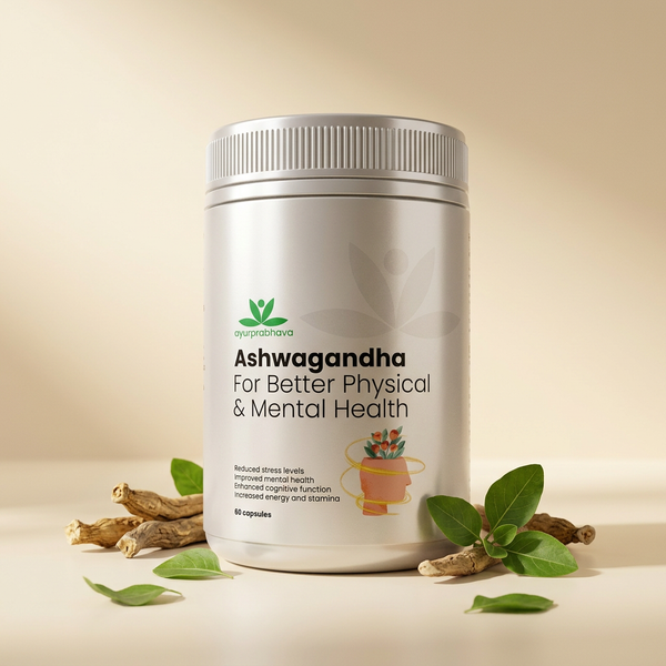 Ayurprabhava Ashwagandha - 60 capsules- Ayurvedic Medicine for Stress, Mental Health Boost, and Healthy Sleep