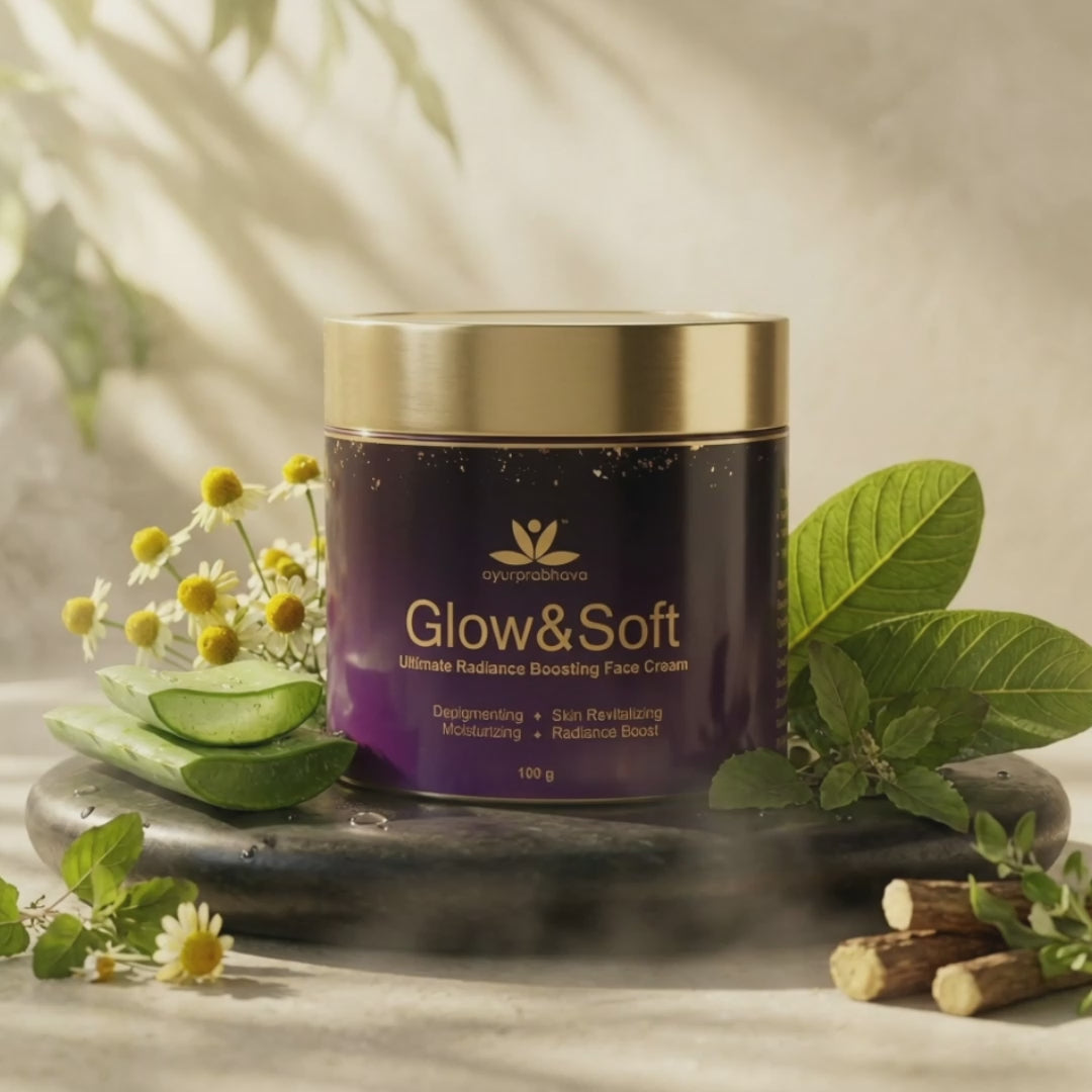 Ayurprabhava Skin Care Combo for healthy and glowing skin - Body cream - 100 g + Face cream - 100 g